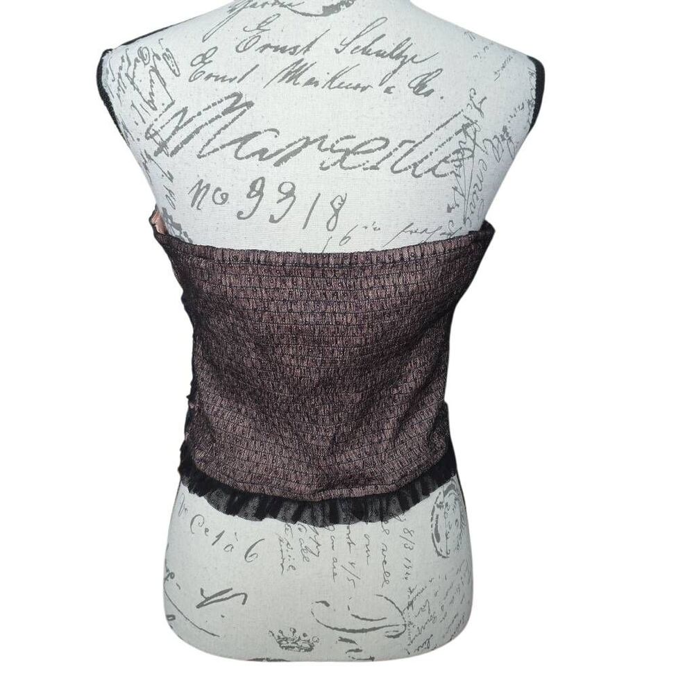 Free People Women's Size XL Black Noir Lace Corset Crop Top - Picture 3 of 5